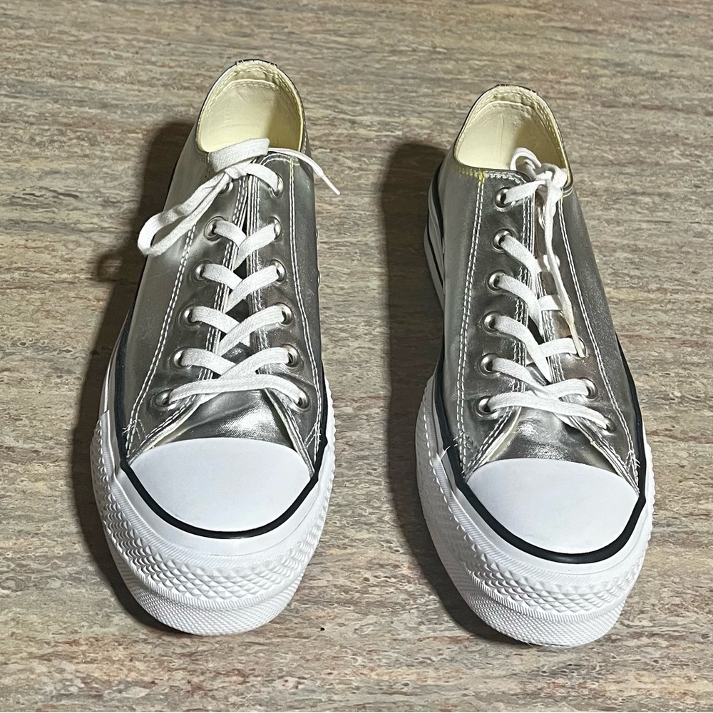 Converse All Star Chuck Taylor Metallic Silver Sneakers